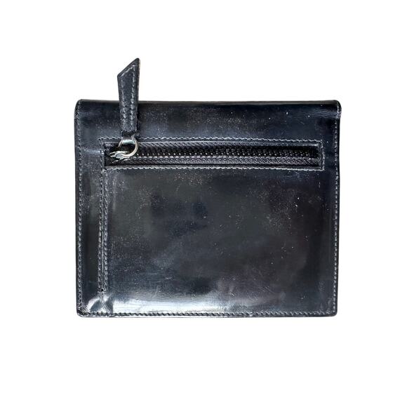 Ferragamo Bi-fold Wallet -  Double Gancini Enamel Black - Picture 5 of 16